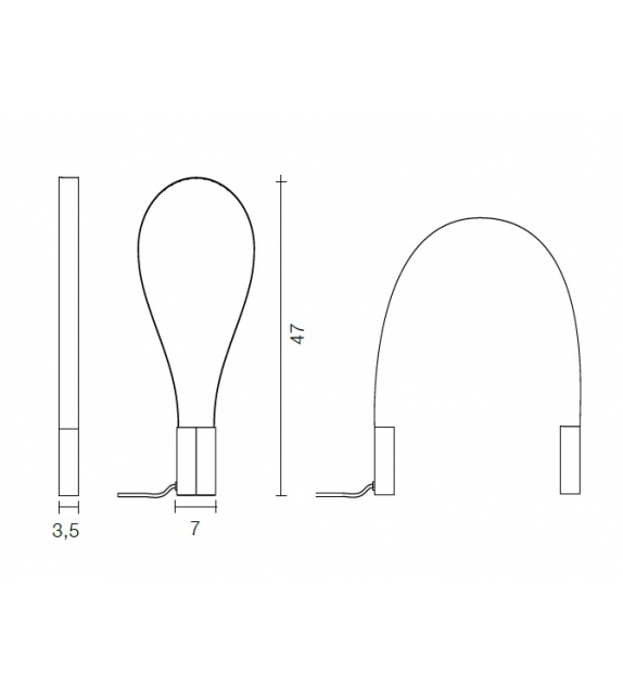 Fluida Martinelli Luce Lampada da Tavolo