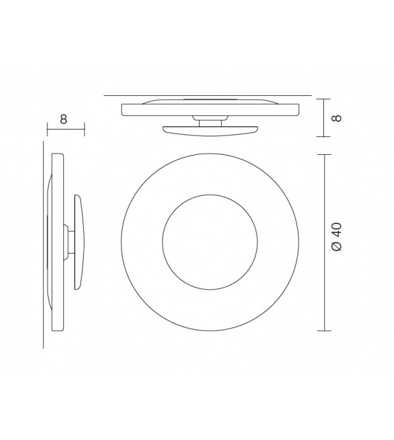 Luna Nera Martinelli Luce Applique/Plafonnier