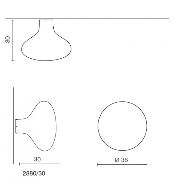 Pin Martinelli Luce Lampada da Soffitto/Parete