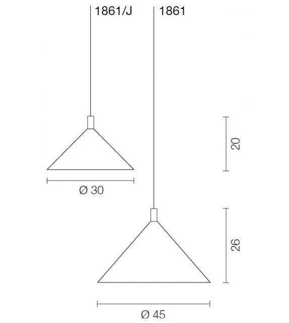 Cono Martinelli Luce Lampada a Sospensione