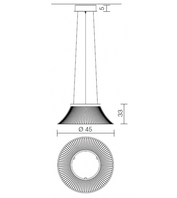 Plissè Martinelli Luce Lampada a Sospensione