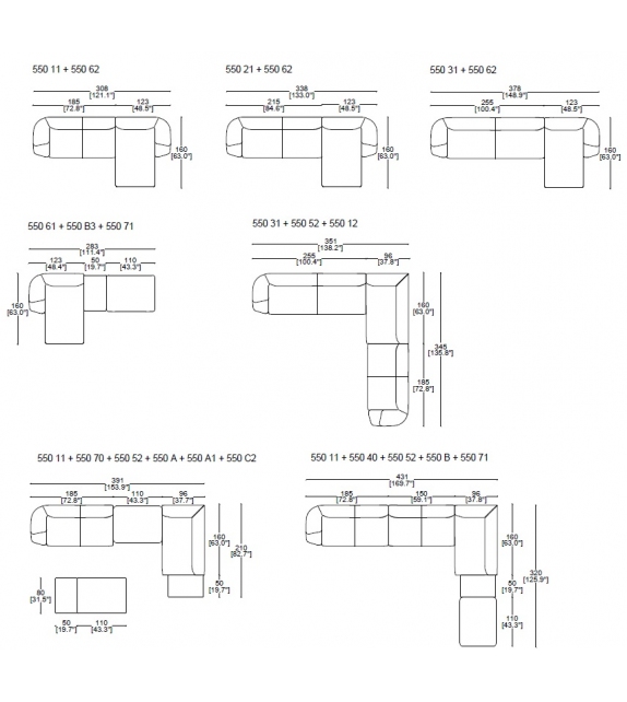 Beam Sofa System Cassina Canapé