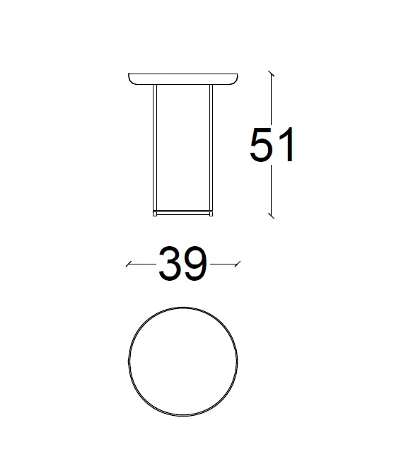381 Torei Mesita Baja Redonda Cassina
