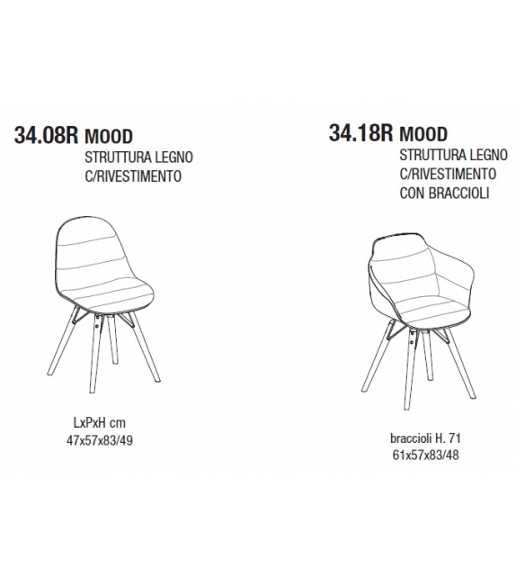Pronta consegna - Mood Bontempi Sedia