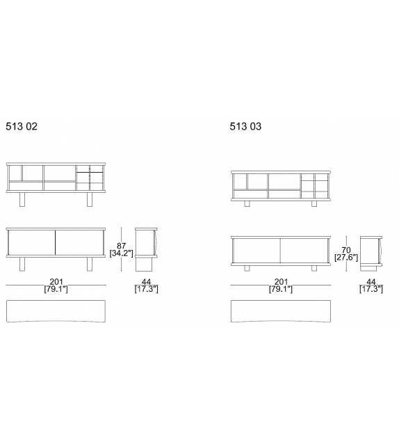 513 Riflesso Gabinete Cassina