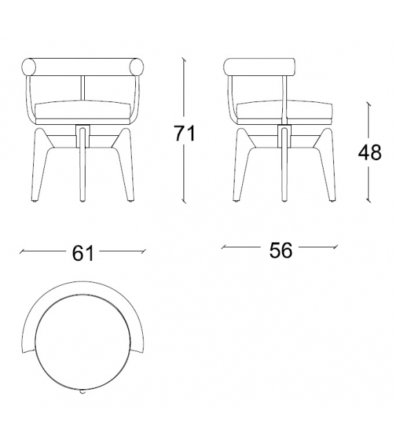 528 Indochine Armchair Cassina