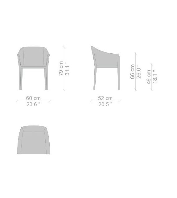 140 Cotone Slim Cassina Small Armchair