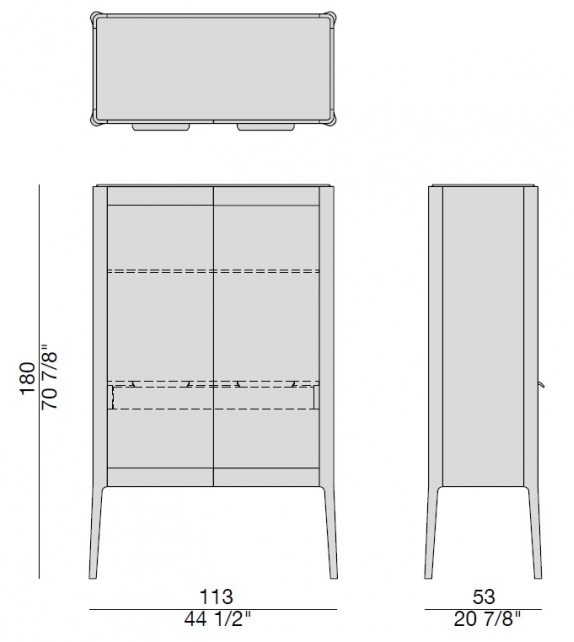 Atlante Porada Bar Cabinet