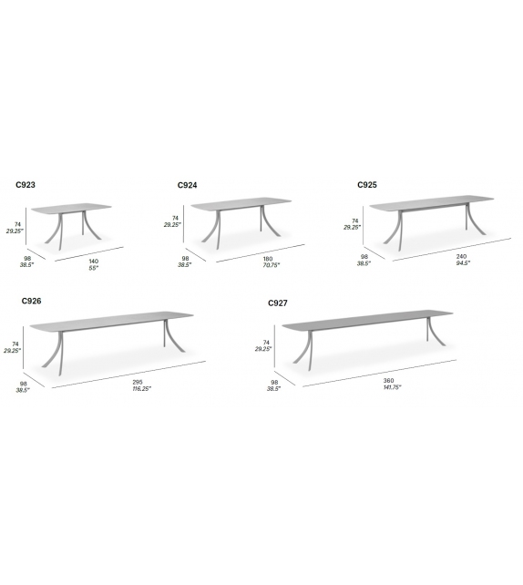 Falcata Outdoor Expormim Table Rectangulaire