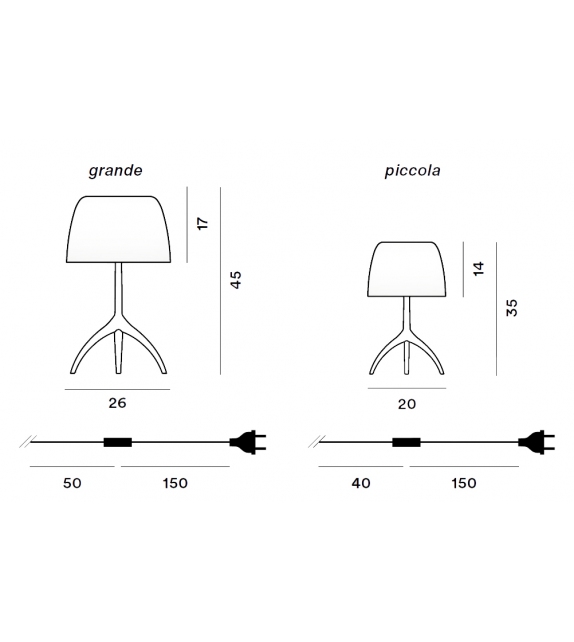 Lumiere 30th Foscarini Lámpara de Mesa