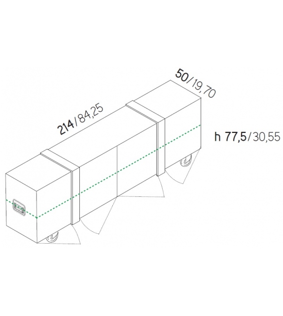 Fragile Minotti Italia Buffet / Meuble TV