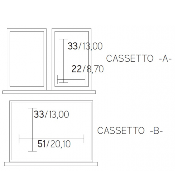 Nyc Minotti Italia Cassettiera Componibile / Comodino