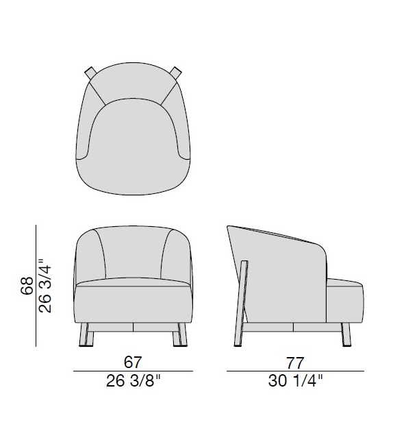 Copine steel Porada Armchair