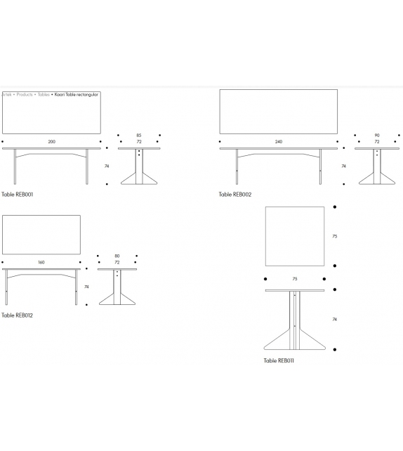 Kaari Artek Mesa Rectangular