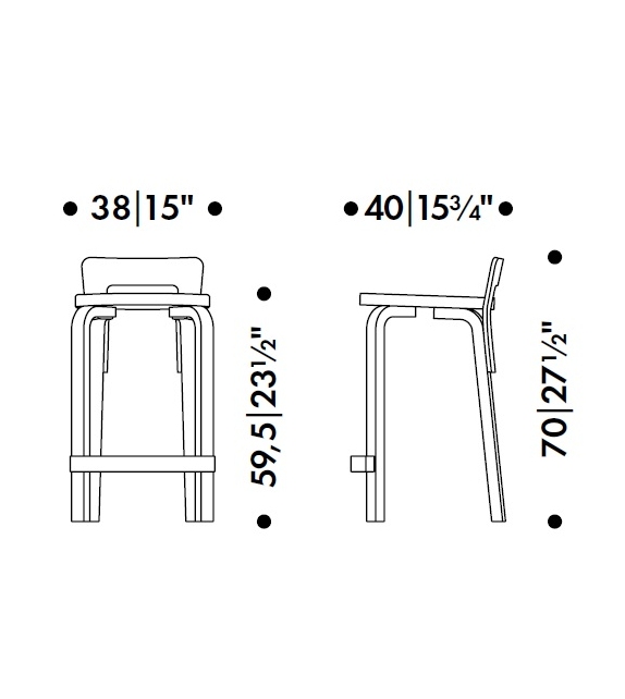 High Chair K65 Artek Tabouret