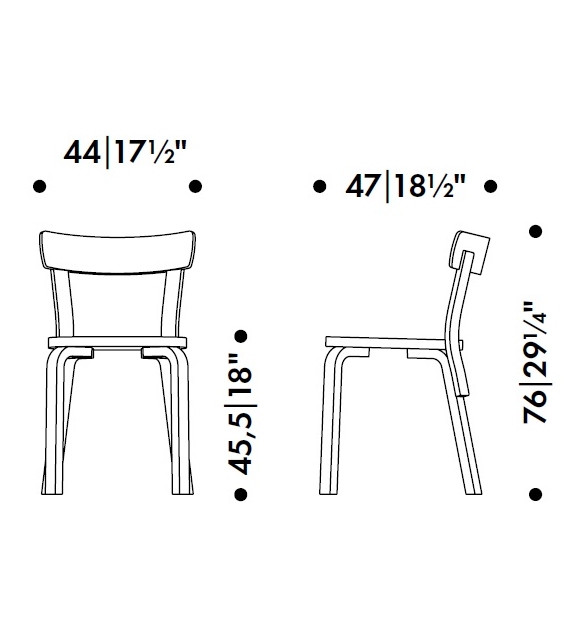 Chair 69 Artek Chaise Revêtue