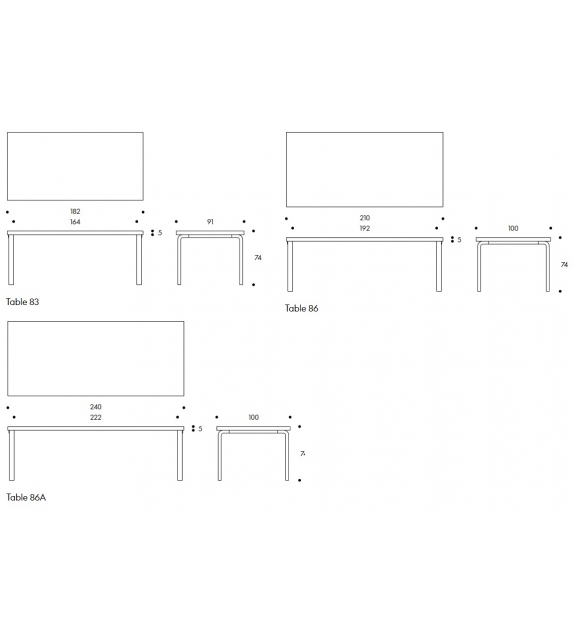 Aalto Artek Rechteckig Tisch