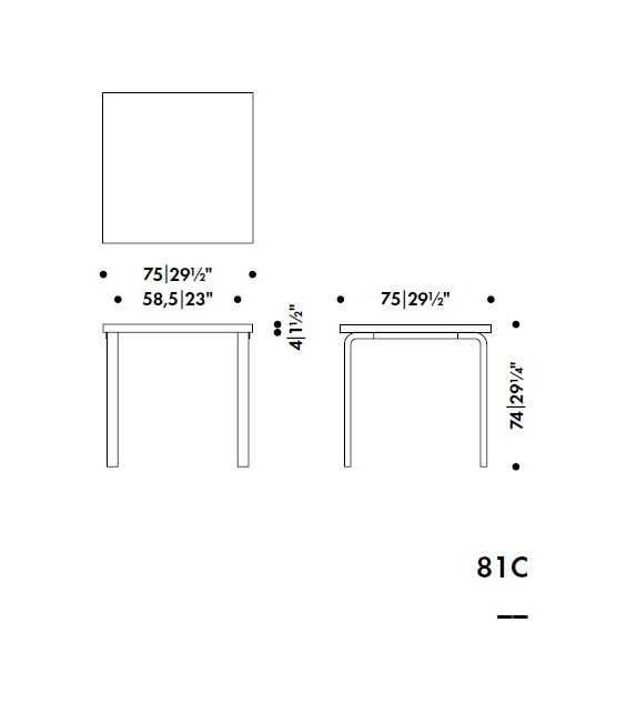 Aalto Artek Square Table