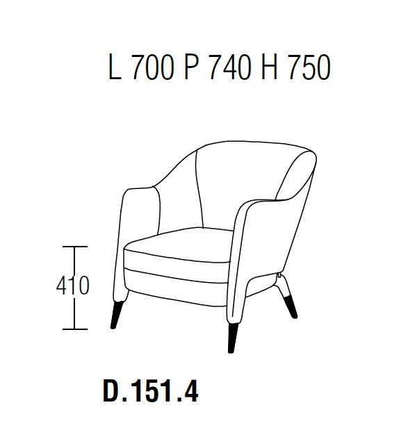 D.151.4 Molteni & C Fauteuil