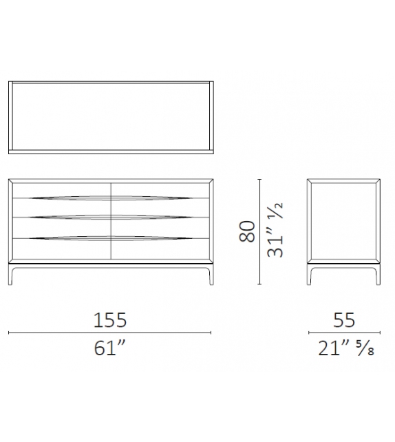 Brad Chest of Drawers Ceccotti Collezioni