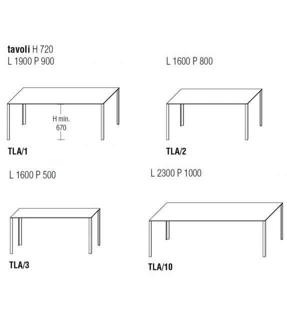 LessLess Table Rectangulaire Molteni&C