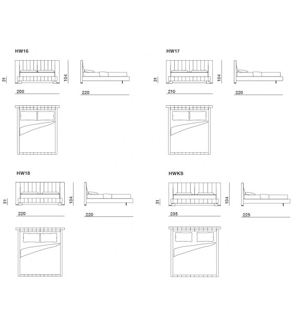 High-Wave Bed Molteni&C