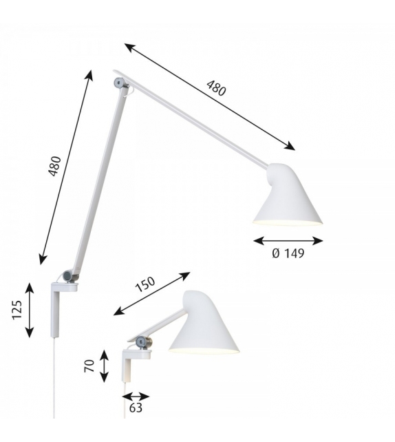 NJP Louis Poulsen Wall Lamp