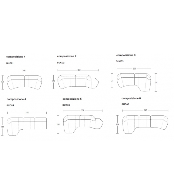 Molteni & C Surf Sofa