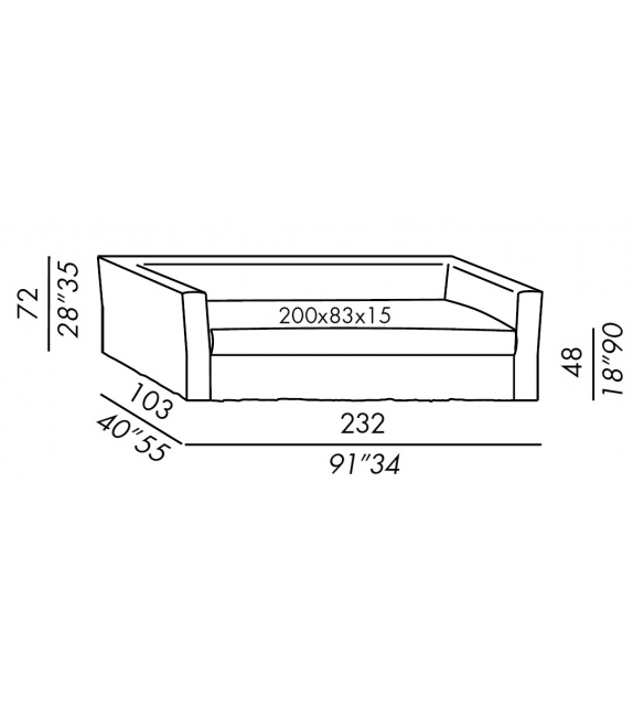 Meridiani Twin Bed Low