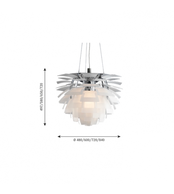 PH Artichoke Glass Louis Poulsen Suspension Lamp