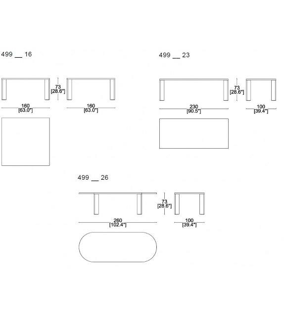 499 Ordinal Cassina Table avec Plateau en Marbre