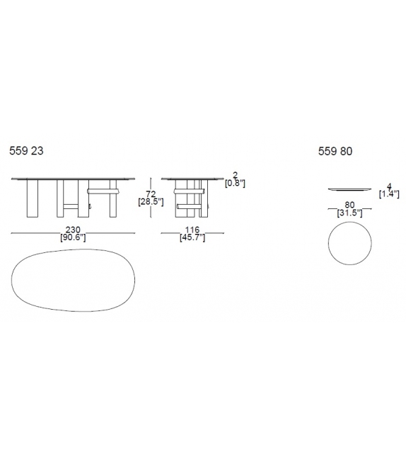 559 Sengu Cassina Oval Table