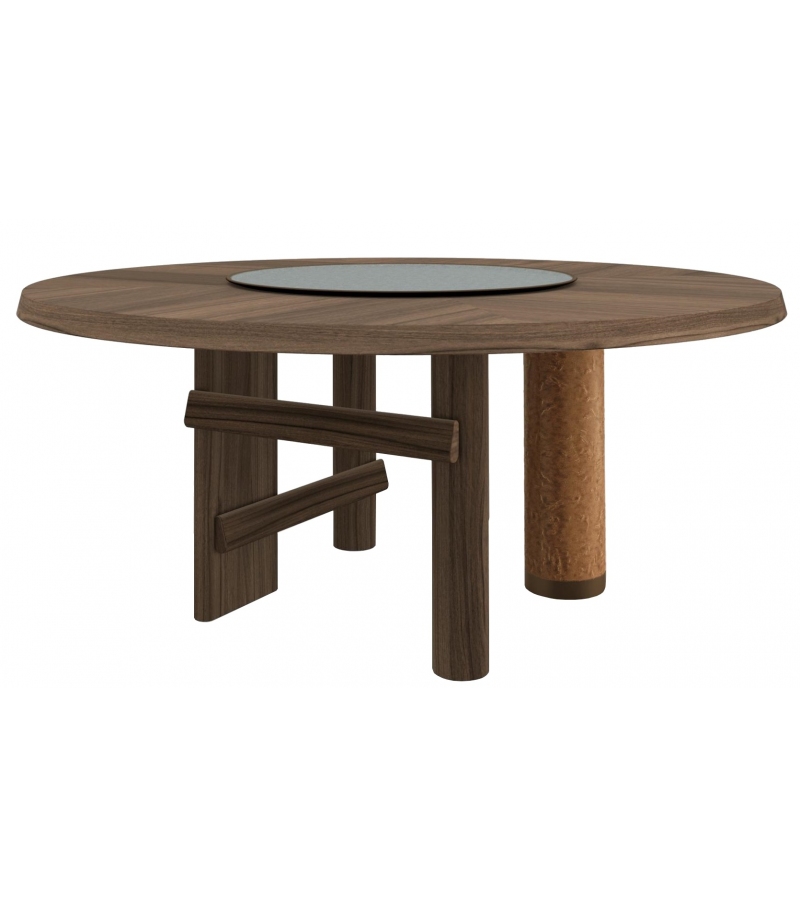 559 Sengu Cassina Table avec Plateau en Bois