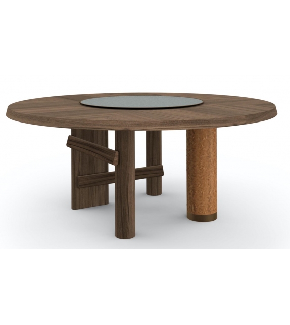 559 Sengu Cassina Table avec Plateau en Bois