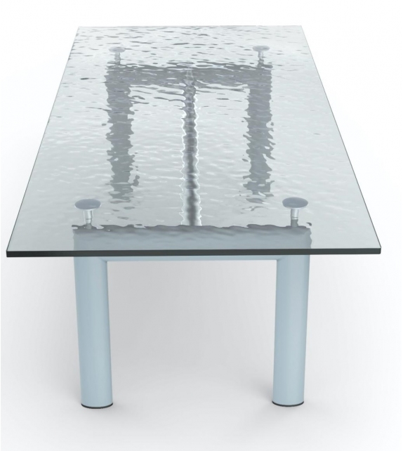 LC6 Cassina Table avec Plateau en Verre