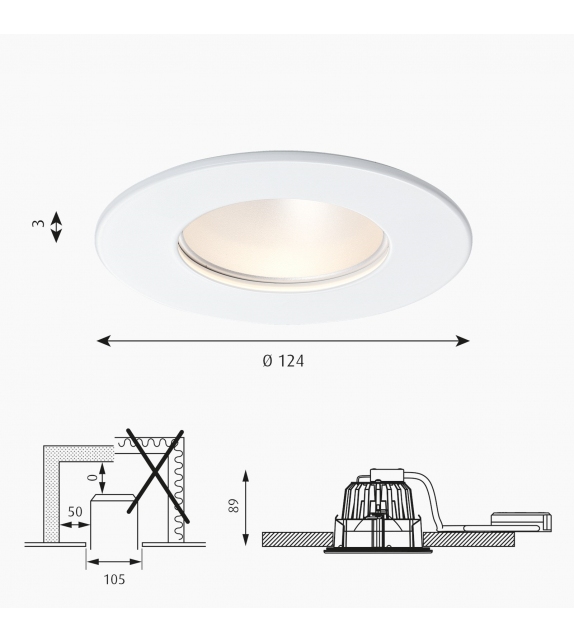 Basic Mini Louis Poulsen Recessed Ceiling Lamp