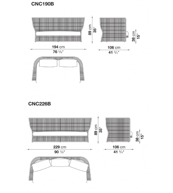 Sofa Canasta '13 B&B Italia Outdoor