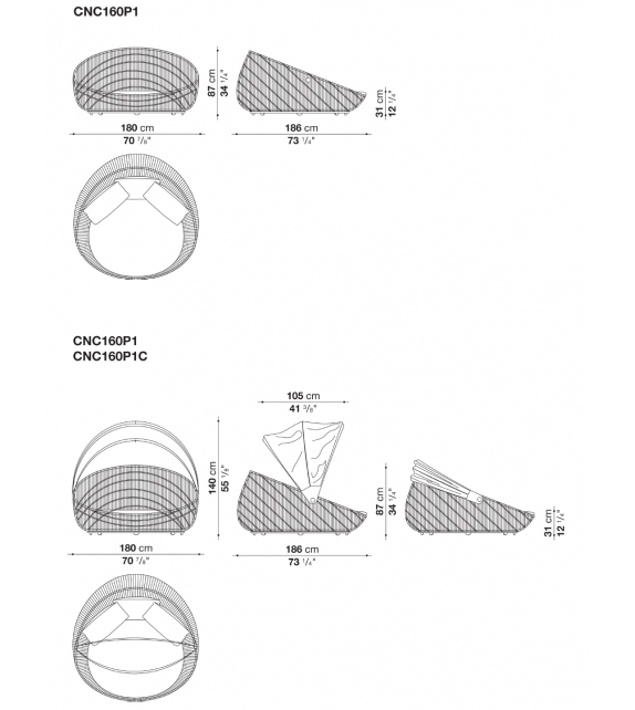 Canasta '13 B&B Italia Outdoor Circular Sofa