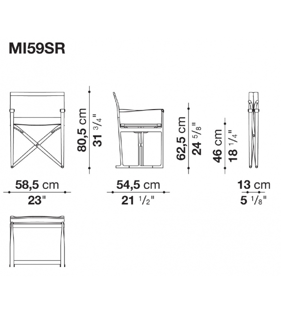 Mirto B&B Italia Outdoor Klappstuhl