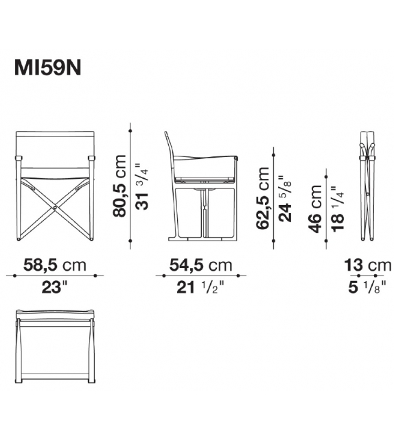 Mirto MI59N B&B Italia Outdoor Chaise Pliante