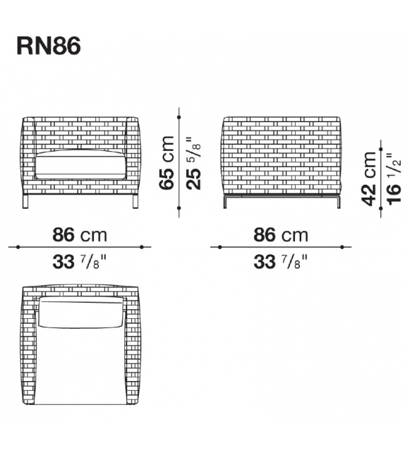 Ray Outdoor Natural B&B Italia Outdoor Armchair - Milia Shop