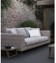 Ray Outdoor Natural B&B Italia Outdoor Sofa with Wooden Base