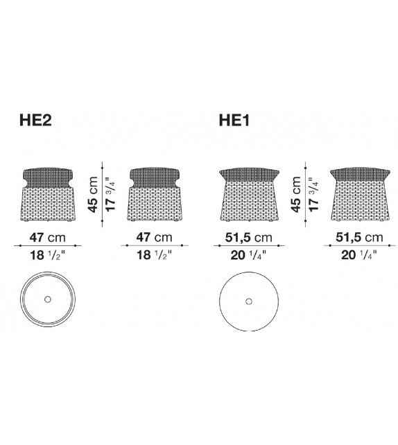 Hospes B&B Italia Outdoor Pouf