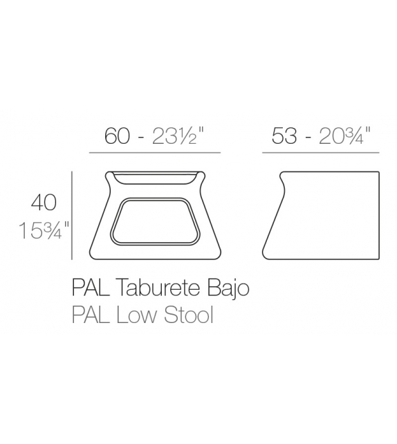 Pal Table Basse / Tabouret Vondom