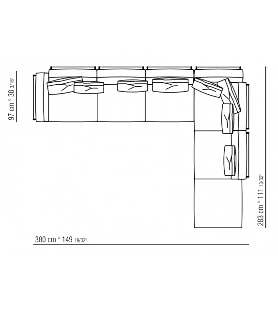 Cestone Flexform Canapé Modulable