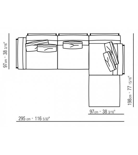 Cestone Flexform Divano Modulare