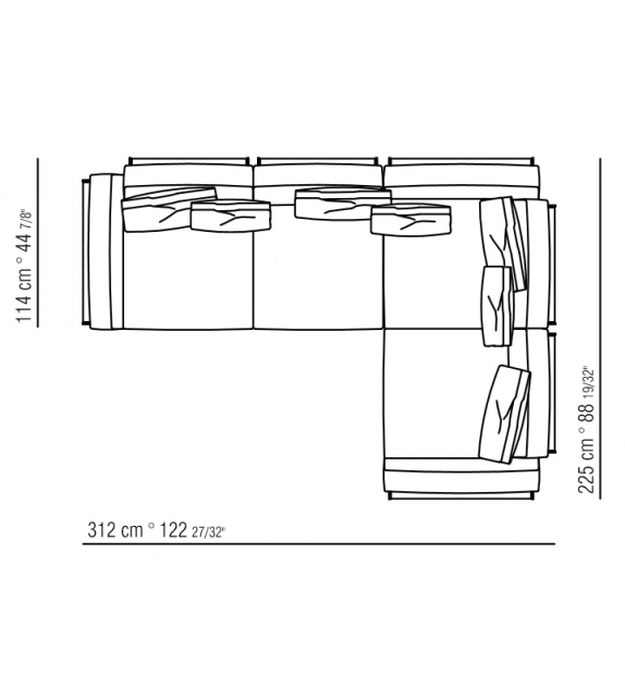 Cestone 09 Flexform Canapé Modulable