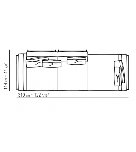 Cestone 09 Flexform Modular Sofa