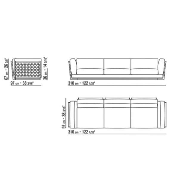 Sofá Cestone Flexform