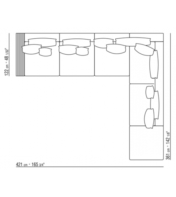 Groundpiece Flexform Modulares Sofa